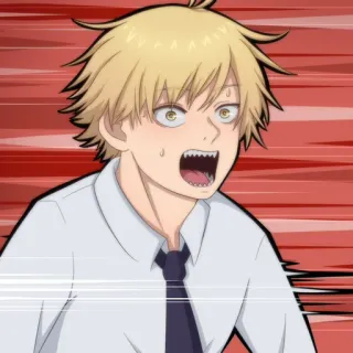 😰 Denji Chainsaw Man Аниме, Персонаж, Манга, Chainsaw Man, Денджи telegram sticker