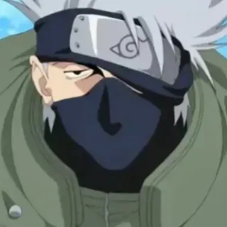 ⚡️ Kakashi Naruto Kakashi Hatake, Naruto, anime, manga, ninja, character, grey hair telegram sticker