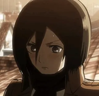 🌿 Mikasa Ackerman Attack on Titan anime, Mikasa, Attack on Titan, AOT telegram sticker