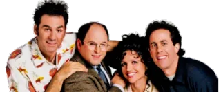 👩 Seinfeld Seinfeld, Jerry Seinfeld, Elaine Benes, George Costanza, Cosmo Kramer telegram sticker