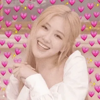 💖 Rose kpop, singer, rose, smile, hearts, pretty telegram sticker