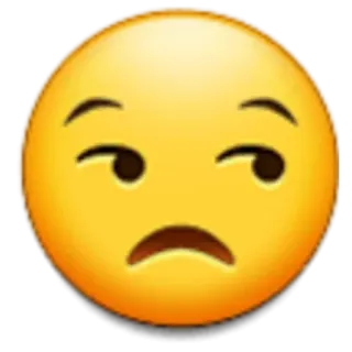 😒 emoji, smirk, unsure, questioning telegram sticker