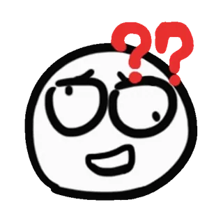 ⭐ fragezeichen, verwirrt, denken, emoji, cartoon, fragend, unsicher whatsapp sticker