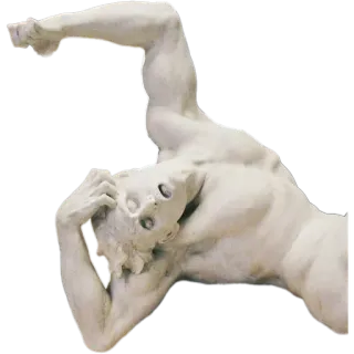 😬 sculpture, statue, art, naked, man, figure telegram sticker