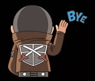 ๐ BYE cartoon, anime, bye, wave, character telegram sticker