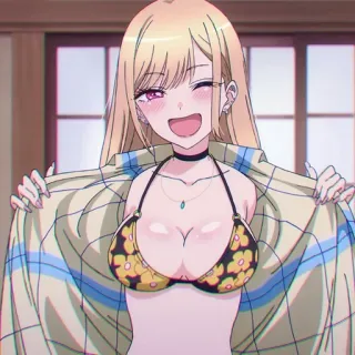 ❤️ Marin Kitagawa My Dress-Up Darling Anime, Bikini, Marin Kitagawa, My Dress-Up Darling, Ecchi whatsapp sticker