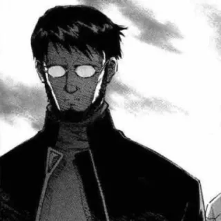 😔 Gendo Ikari Neon Genesis Evangelion Anime, Personnage, Lunettes, Homme telegram sticker