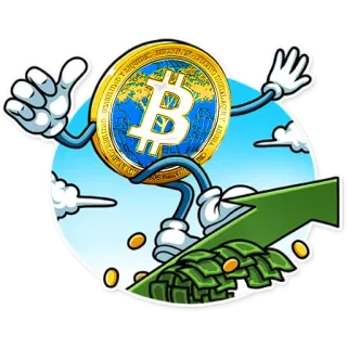 ↗️ 比特币, 加密货币, 钱, 金融, 投资, 增长, 交易 telegram sticker