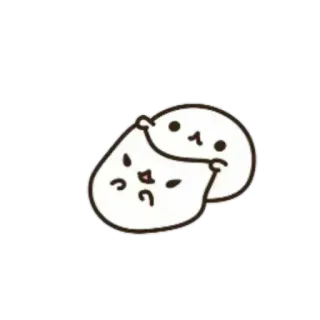 🍥 słodkie, kreskówka, zwierzęta, kawaii, naklejka telegram sticker