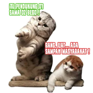 👬 ITU PENDUKUNG 01
SAMA 02 BEGO!
BANG, LAT... ADA
SAMPAH MASYARAKAT ! коты, смешные, животные, мем, оскорбление, попрошайки telegram sticker