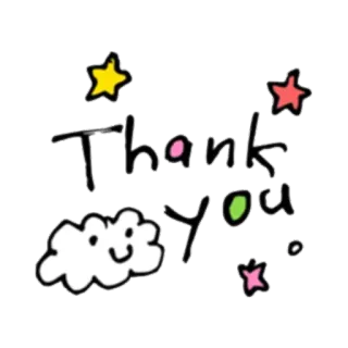 🙆 Thank you gracias, gratitud, estrellas, nube whatsapp sticker
