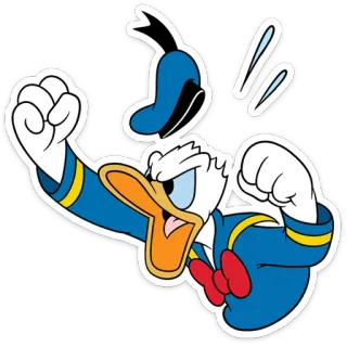 😠 Donald Duck donald duck, cartone animato, disney, arrabbiato, personaggio, adesivo telegram sticker