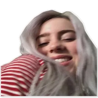 😁 Billie Eilish певец, музыка, знаменитость, поп, Билли Айлиш, портрет telegram sticker
