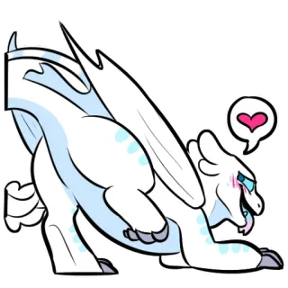 💗 dragon, dessin animé, animal, coeur, amour, mignon telegram sticker
