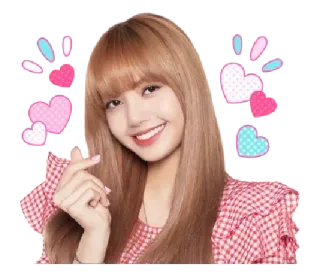 ❤️ Lisa K-Pop, Sänger, Idol, Herz, Süß, Weiblich, Promi, Frau whatsapp sticker