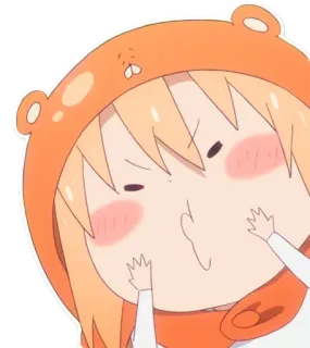 😗 Umaru Himouto! Umaru-chan Аниме, Мультфильм, Умару, Смешной, Милый, Кавайный telegram sticker