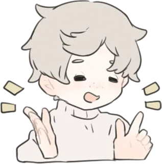 🤷‍♂️ süß, Cartoon, Sticker, Handbewegung, Anime-Stil, Figur telegram sticker