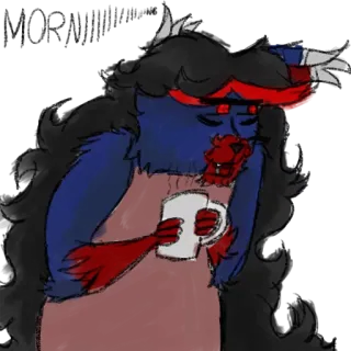 ☕ sinh vật, quái vật, cà phê, nhân vật, hoạt hình telegram sticker