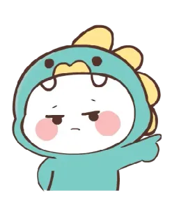 👉 dinosaur, cute, costume, cartoon telegram sticker