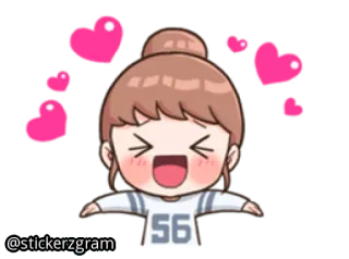 😀 @stickerzgram Dibujos animados, Lindo, Chica, Amor, Corazones telegram sticker