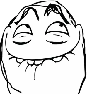 ☺️ Мем, Троллфейс, Интернет мем, Юмор, Смешное лицо telegram sticker