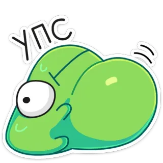 😅 YIC cartone animato, verde, personaggio, umorismo telegram sticker