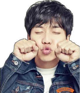 😘 예능의 신 корейский, мужчина, лицо, выражение, милый, азиатский whatsapp sticker