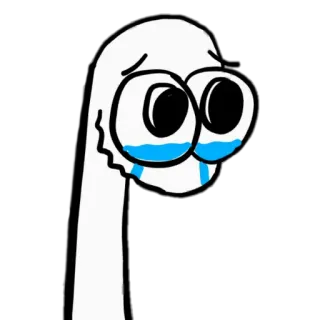 🥲 pleurer, triste, larmes, dessin animé, émotionnel, seul telegram sticker