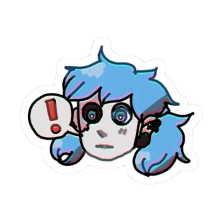 🎸 Sally Face ! videospiel, horror, charakter, sally face, blaue haare telegram sticker