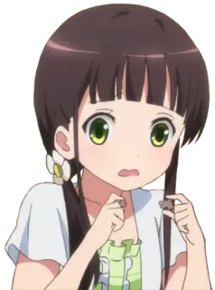 😦 Аниме, Девушка, Милый, Персонаж telegram sticker