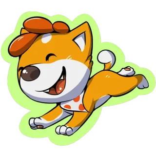 🙂 dog, puppy, sticker, cartoon, animal, cute telegram sticker