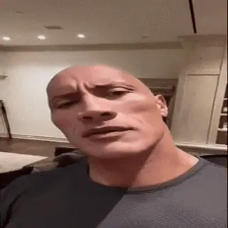 👍 Dwayne Johnson acteur, The Rock, célébrité, chauve whatsapp sticker