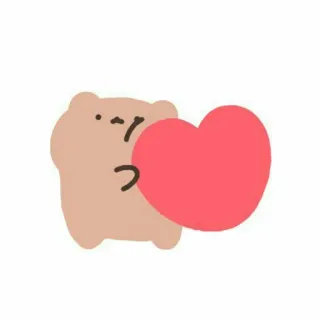 💗 orso, cuore, carino, amore, cartone animato telegram sticker