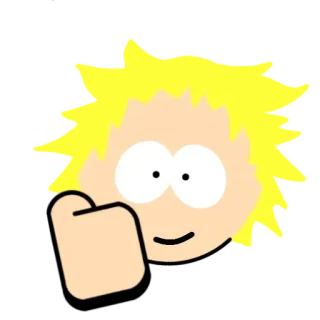 🌟 中指, 漫画のキャラクター, 不快, ジェスチャー, 金髪, 失礼 telegram sticker