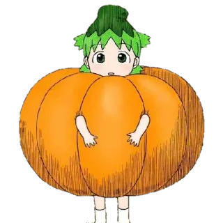 🍀 bí ngô, trẻ em, trang phục, halloween, dễ thương, hoạt hình telegram sticker