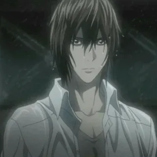 ⚖ Light Yagami Death Note Anime, Manga, Death Note, Light, Yagami telegram sticker