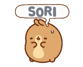 🙏 SORI dessin animé, animal, désolé, excuses, mignon telegram sticker