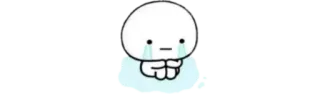 🧸 sad, crying, cute, minimalist, character, blob telegram sticker