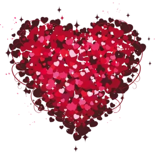 💛 coeur, amour, romantique, rouge, paillettes, saint-valentin, coeurs telegram sticker