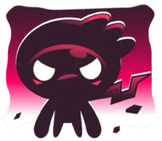 😡 Ninja, Kartun, Gelap, Karakter telegram sticker