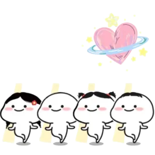 💃 słodkie, kawaii, serce, postacie, animacja telegram sticker