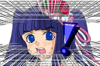 😨 Anime, Schock, Mädchen, Ausruf whatsapp sticker