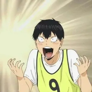 🌟 Tobio Kageyama Haikyu!! anime, haikyuu, tobio kageyama, excited, volleyball telegram sticker
