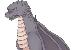 😡 dragón, fantasía, criatura, reptil, monstruo, mítico whatsapp sticker