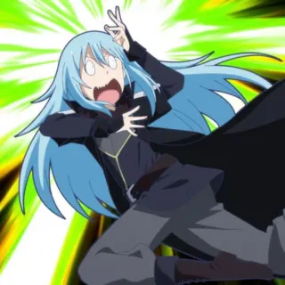 😱 Rimuru Tempest That Time I Got Reincarnated as a Slime Аниме, Исекай, Слизь, Магия, Смешной telegram sticker