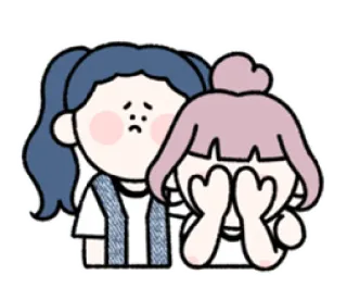 ☹️ Trauer, Trost, Unterstützung, Freundschaft, Cartoon, Emotion telegram sticker