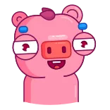 😂 pig, cartoon, animal, pink, funny, sticker whatsapp sticker