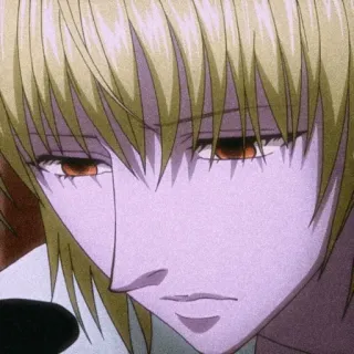 🦋 Kurapika Hunter x Hunter Anime, Mangá, Personagem, Menino, Cabelo loiro, Olhos vermelhos telegram sticker