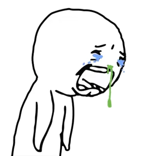 😢 crying, sad, upset, meme, emotional whatsapp sticker