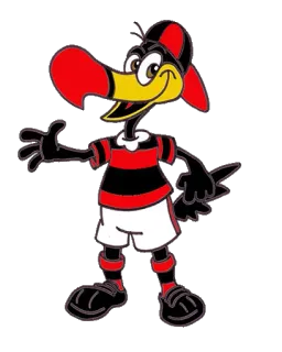 😀 dessin animé, oiseau, personnage, mascotte, rouge, noir, blanc telegram sticker